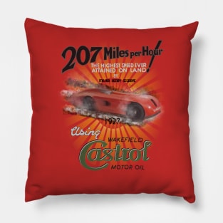 Vintage Land speed record in a Sunbeam Car By MotorManiac Pillow