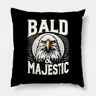 Majestic Eagle with Bold Text and Classic Style Pillow