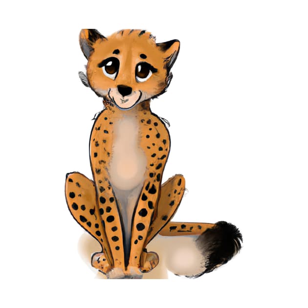 Cute Cheetah Drawing by Play Zoo