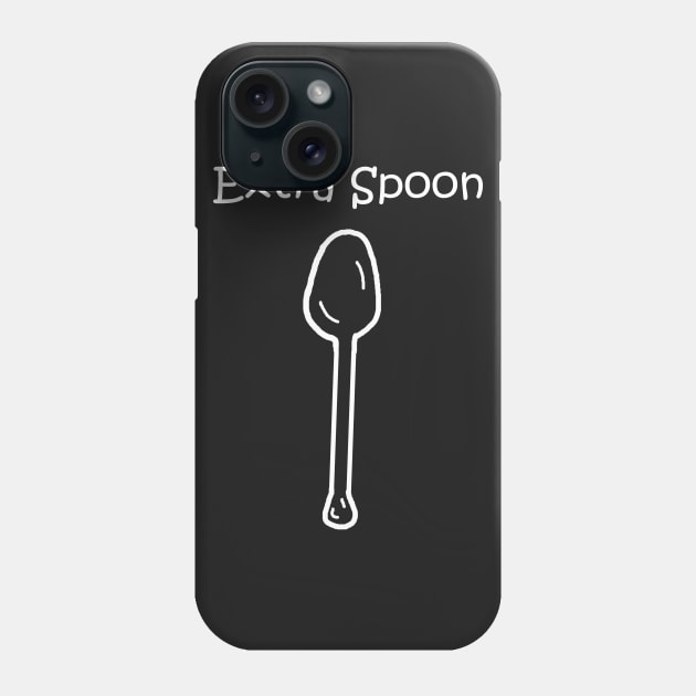 Extra Spoon White Phone Case by PelicanAndWolf