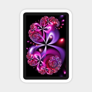 pink and purple abstract bow design Magnet