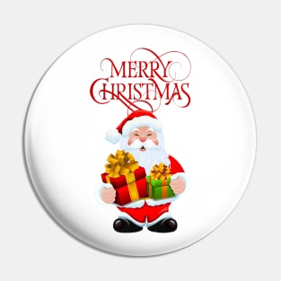 Merry Christmas Santa Claus Pin