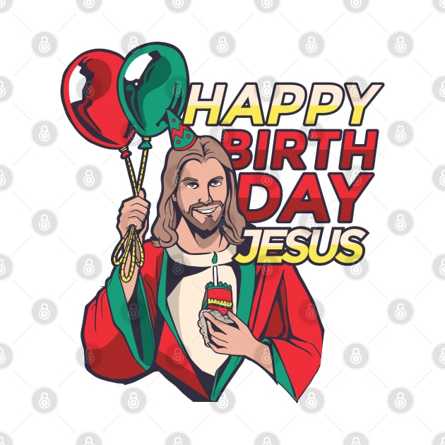 Christmas Happy Birthday Jesus by Printroof