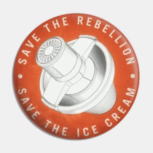 Save the Rebellion Save the Ice Cream Vintage Pin