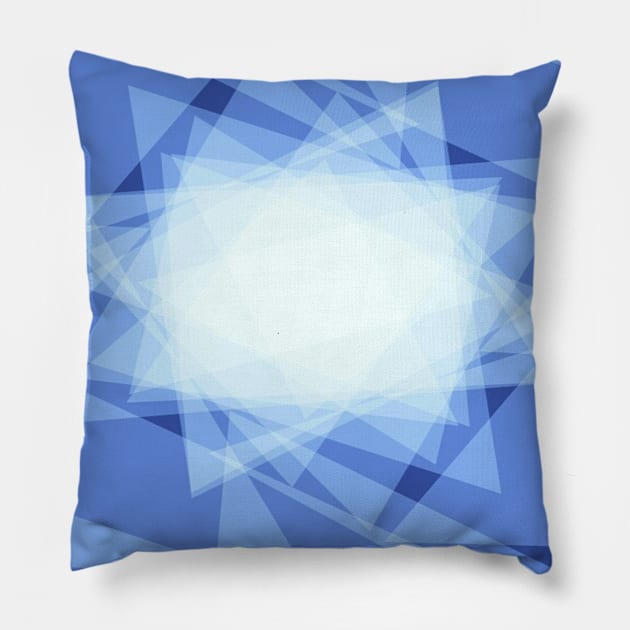 Geometric Snowflake Pillow by Kcinnik