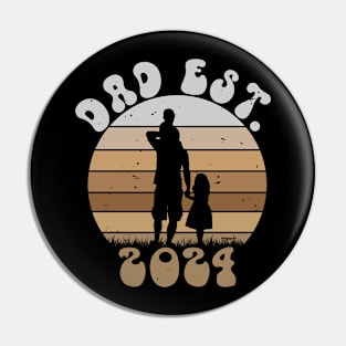 DAD EST 2024 Retro Gift for Father’s day Pin