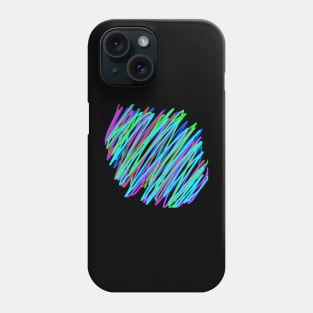 multicolored straight line Phone Case