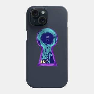 Skull in Keyhole Phone Case