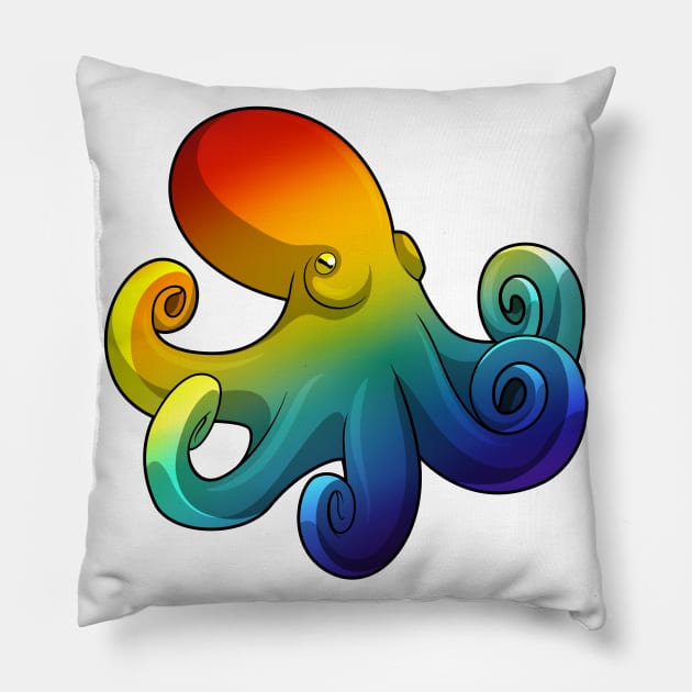 Octopus with Rainbow Pillow by Markus Schnabel