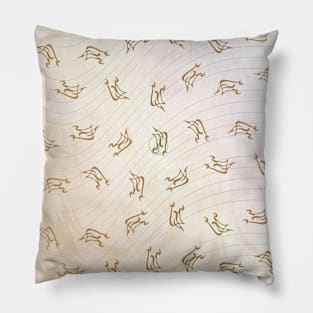 shapes of music flying pattern Pillow