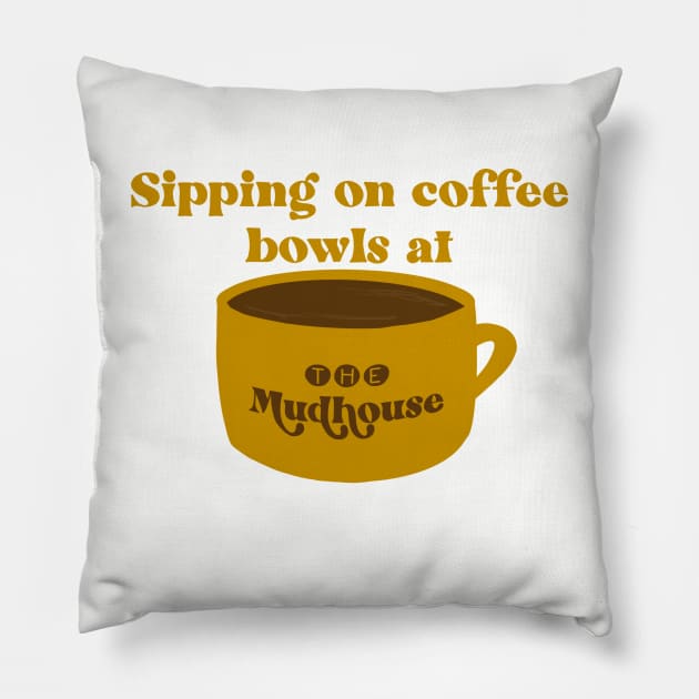 Coffee Bowls at The Mudhouse Pillow by LetThemDrinkCosmos