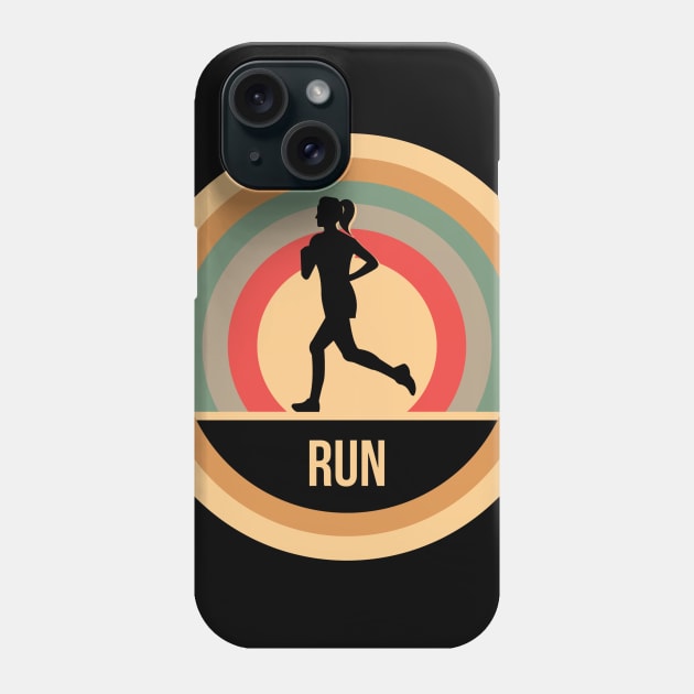 Retro Vintage Running Gift For Runners & Joggers Phone Case by OceanRadar