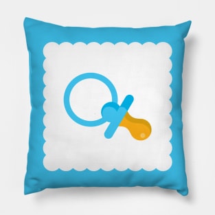 Baby Boy Gender Reveal Blue Pacifier Pillow