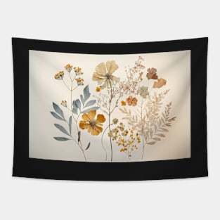 Floral Garden Botanical Print with wild flowers Tapestry