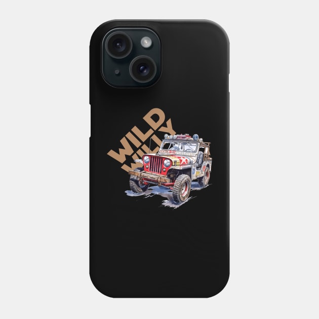 Willys Jeep - Wild Willy Phone Case by Garage Du Nord