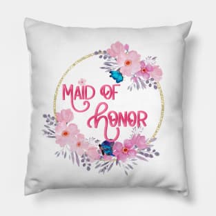 Maid of honor floral design Pillow