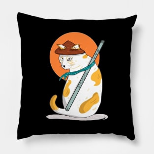 samurai cat Pillow