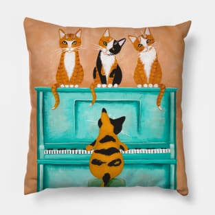 A Purrfect Piano Purrformance Pillow