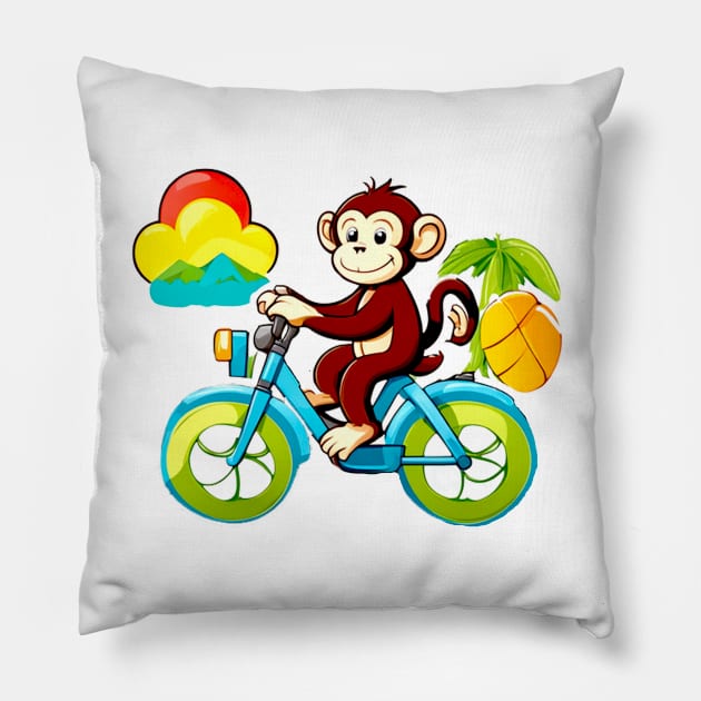 funny monkey Pillow by Ardins