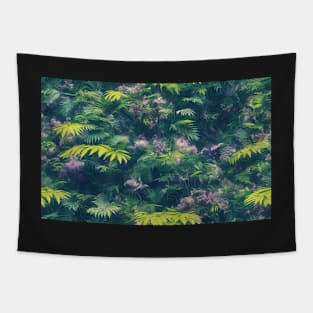 Seamless Jungle Plants Texture Patterns XVI Tapestry