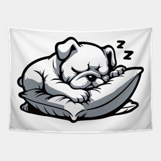 Bulldog Sleeping Tapestry