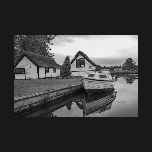 Boat and boat house on the River Bure by yackers1