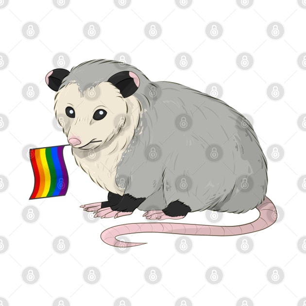 LGBT Pride Opossum by celestialuka