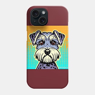 Schnauzer Cartoon Pop Art Phone Case