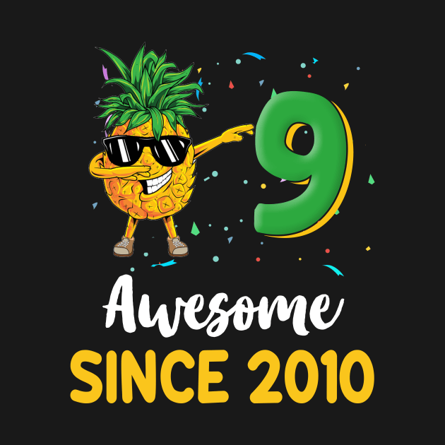 9th Birthday Pineapple Dabbing 9 Years Old by Chapmanx