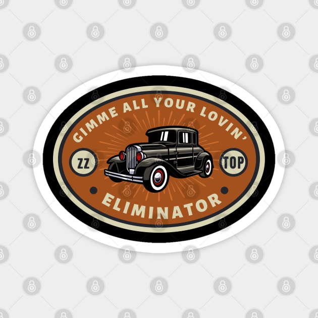 Zz Top - Eliminator // Art Work Logos Vintage Style Fan Art Designs Magnet by Liamlefr