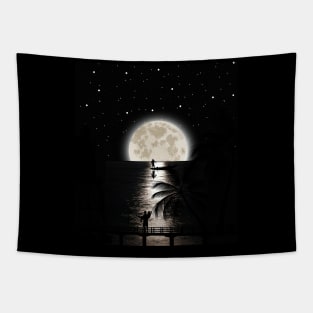 Full moon night Tapestry