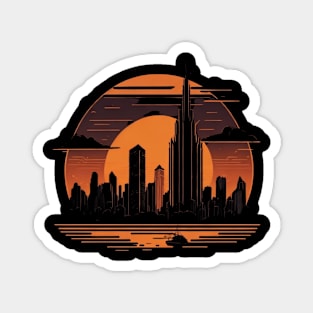 sunset city Magnet