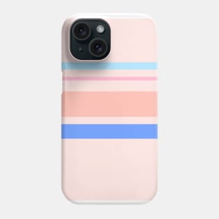 A gorgeous merge of Powder Blue, Soft Blue, Little Girl Pink, Very Light Pink and Pale Rose stripes. Phone Case