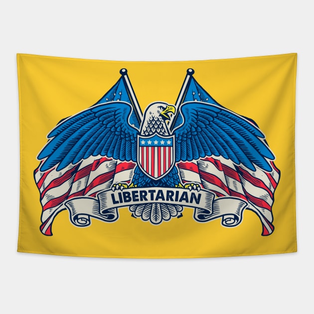 Bald Eagle Libertarian 2020 Tapestry by machmigo