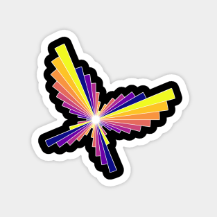 Sunset Butterfly | Flying Wings Bar Charts Black Magnet