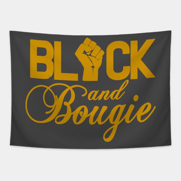 Black and Bougie T-Shirt Tapestry by dgray95