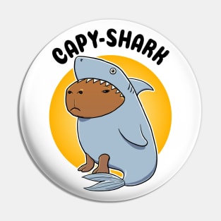 Capyshark Capybara Shark Pin