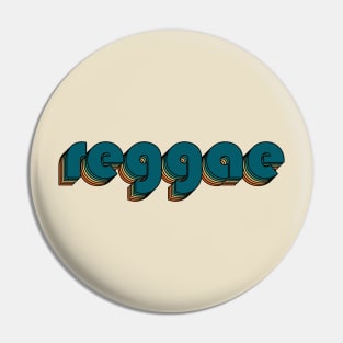 Reggae // Reggae Retro Rainbow Typography Style // 70s Pin