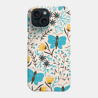 Flower And Butterfly Seamless Pattern Phone Case