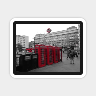 Red London Phone Booth Charing Cross Magnet