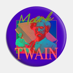 Mark Twain Trippy Psychedelic Tie Dye Pin