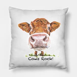 Cows Rock! Pillow