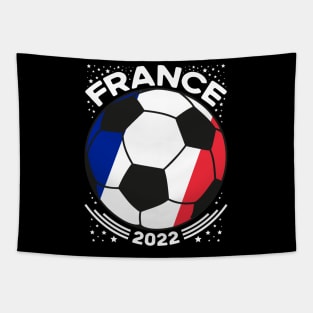 France Flag Soccer Football Team Tapestry