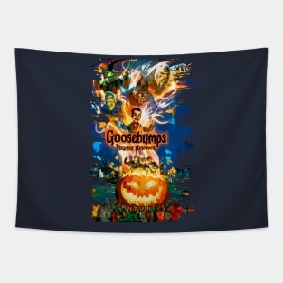 Goosebumps Haunted Halloween Halftoned Tapestry