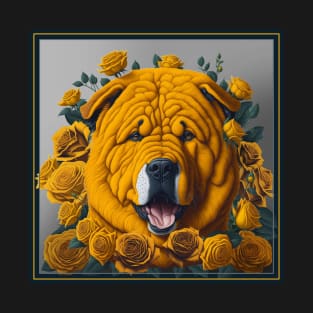 Chow Chow yellow roses 2 T-Shirt
