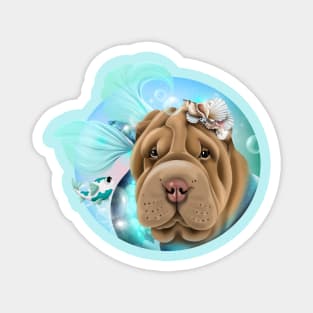 Mermaid Shar Pei Magnet