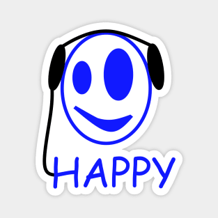 Happy Music Face Magnet