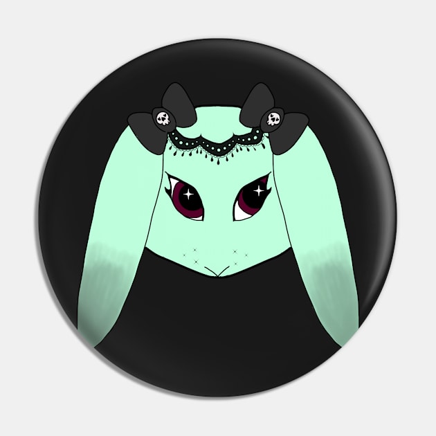 Lacey- Gothic Lolita Bunny Pin by RSewell