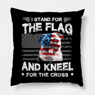 Pugs Dog Stand For The Flag Kneel For Fallen Pillow