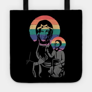 Virgin Mary with rainbow - LGBTQ Style Tote